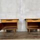 Vintage bedside tables / compass leg nightstand
