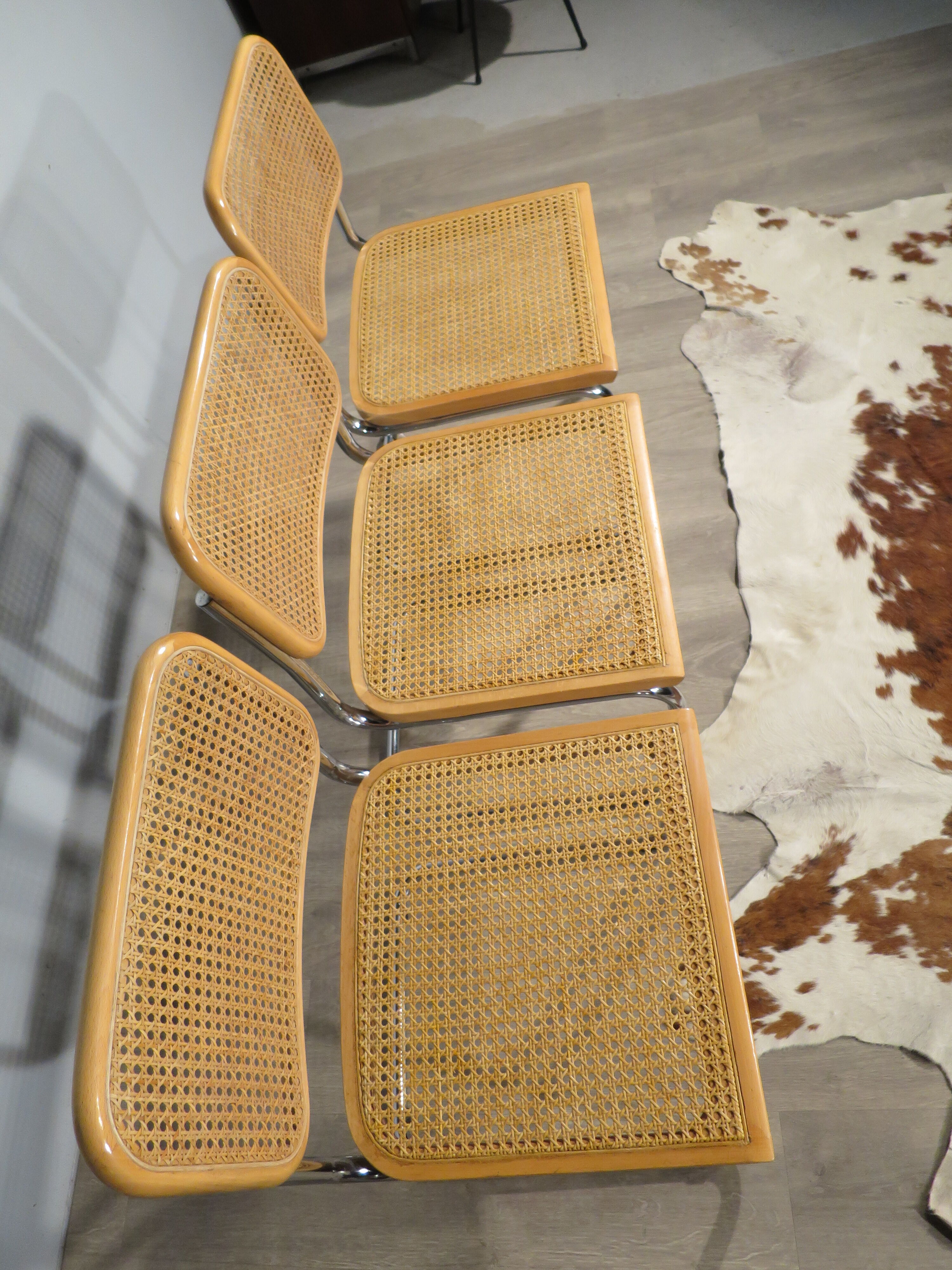 Set of 3 chairs B32 by Marcel Breuer