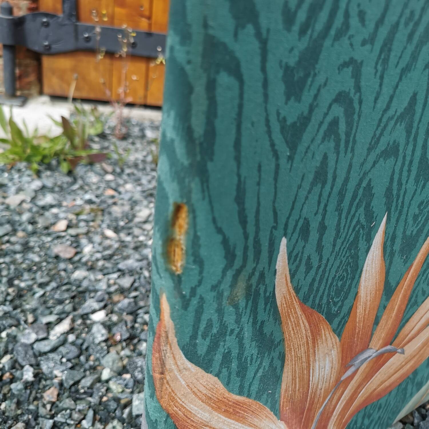 Large vintage fabric screen