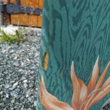 Large vintage fabric screen