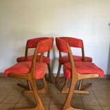 4 vintage teak chairs