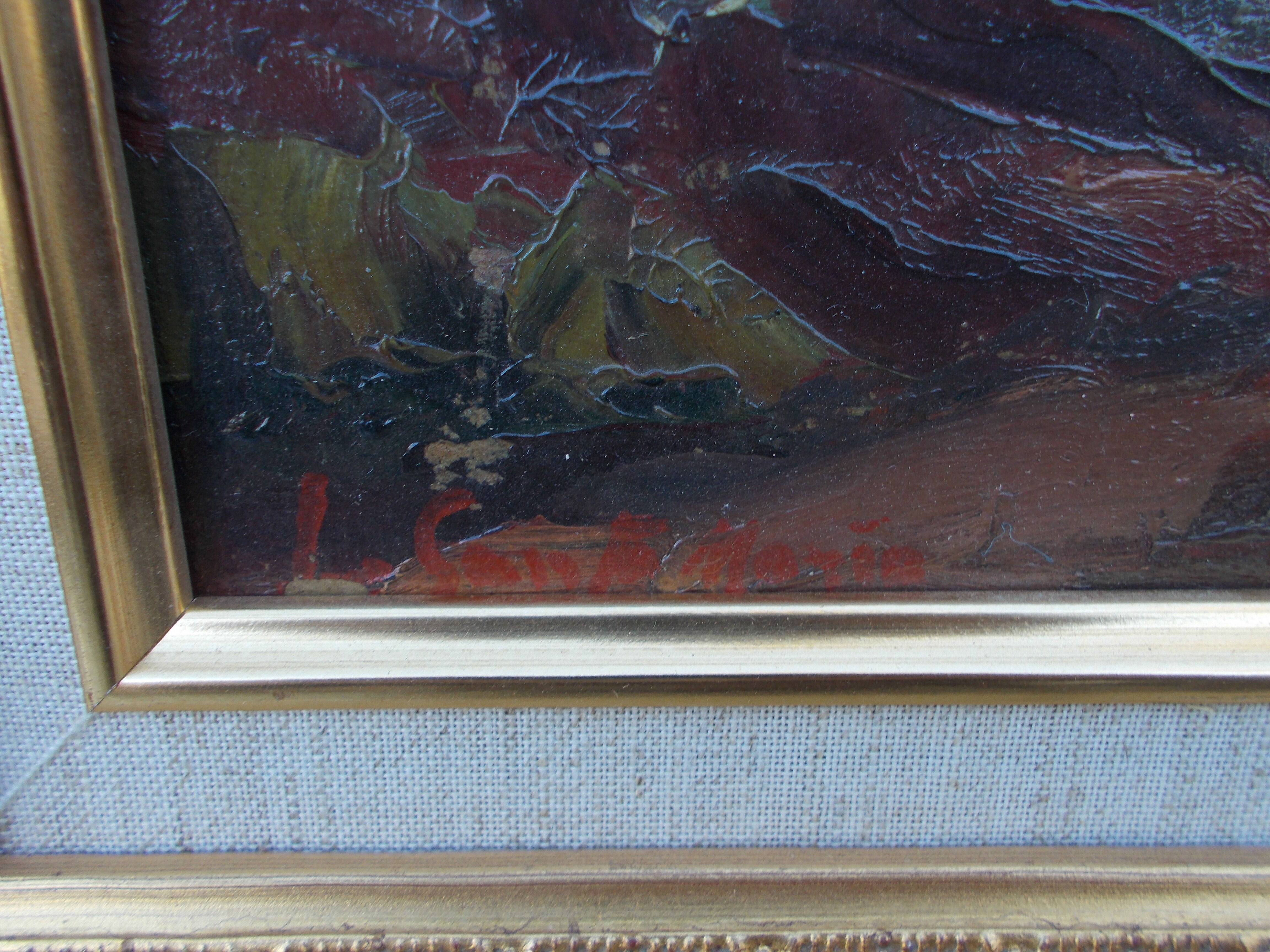 Tableau bord de mer en l'état Leopoldo Santa Maria de Obregon