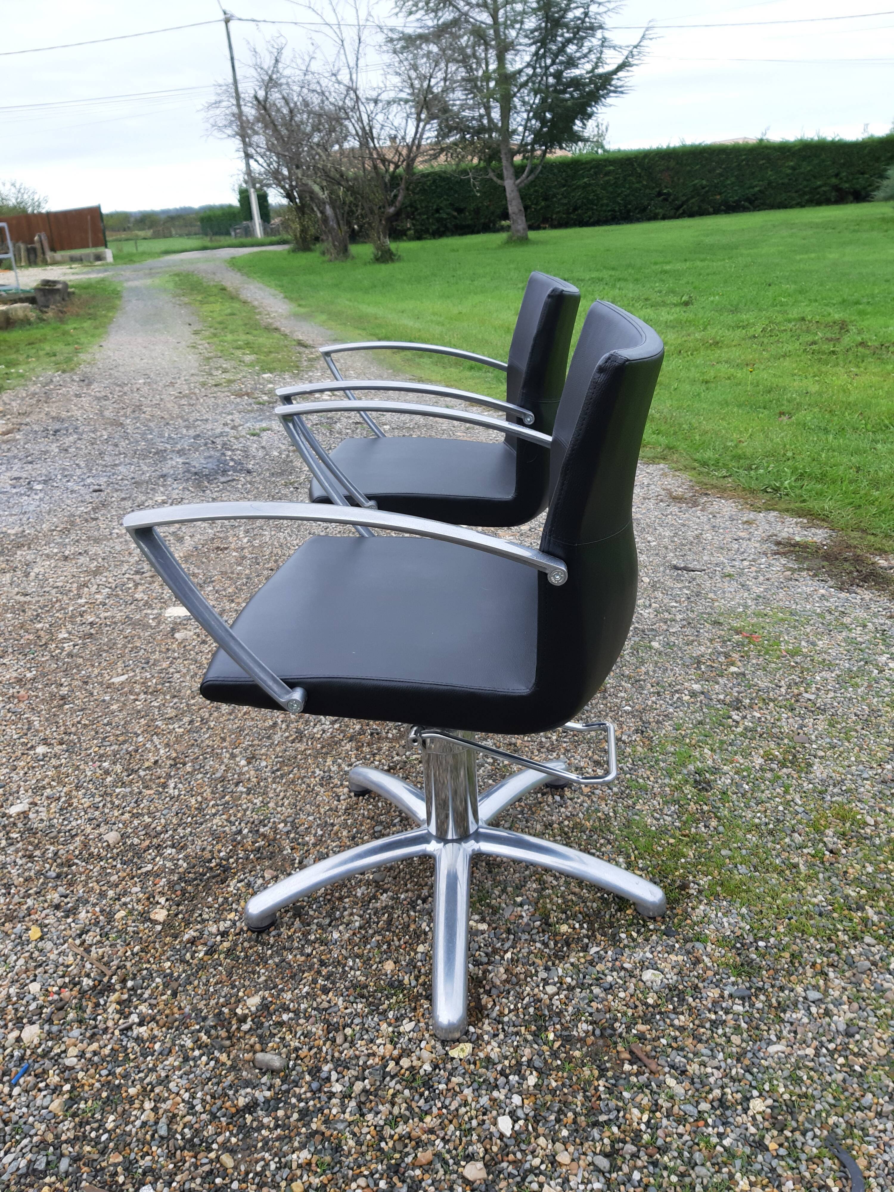 Pair of vintage hairdresser chairs