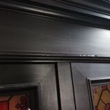 Vintage painted wooden bookcase