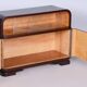Czech Art Deco Cabinet in Oak, Maple and Glass, 1930s