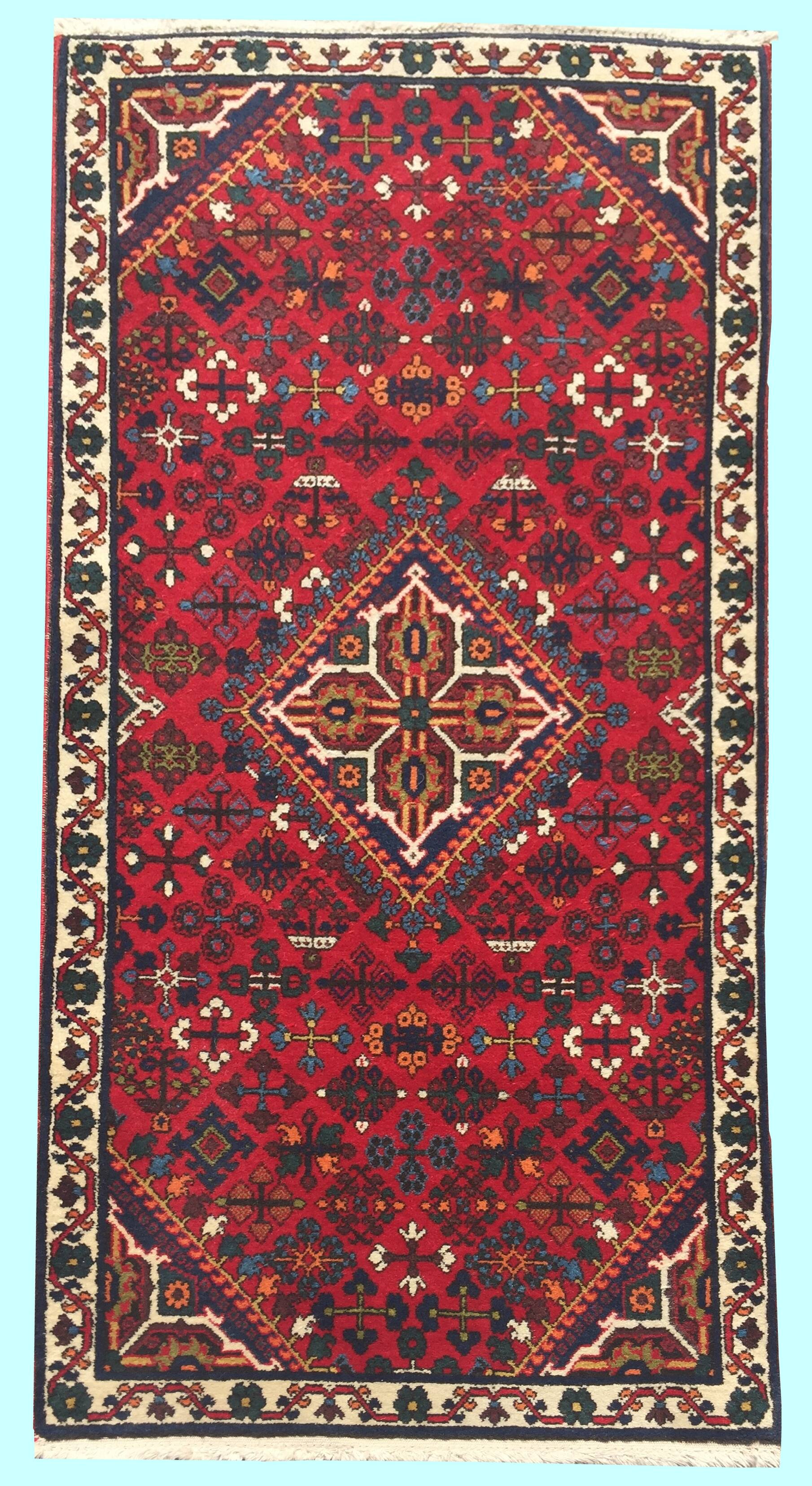 Oriental carpet iran djochagan. handmade: 0.65 x 1.56 cm