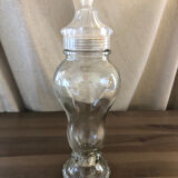 Glass candy box with plastic screw-on cap