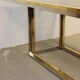 Dining table in chrome-plated steel and brass by Romeo Rega circa 1970