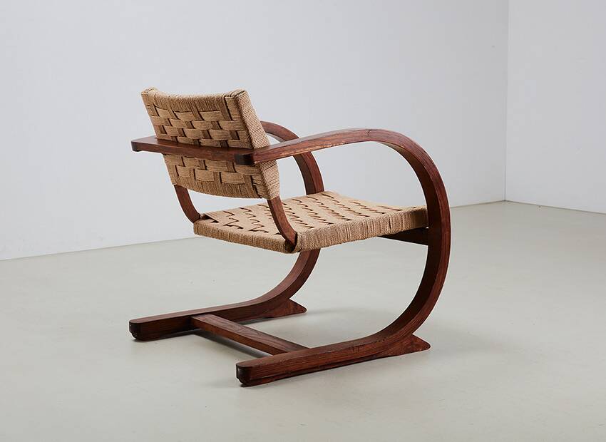 Rare Lounge Chair by Bas van Pelt for My Home Netherlands 1936