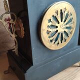 Old fireplace set period Napoleon III clock clock chandeliers