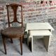 Artelano nesting tables in vintage travertine 1970