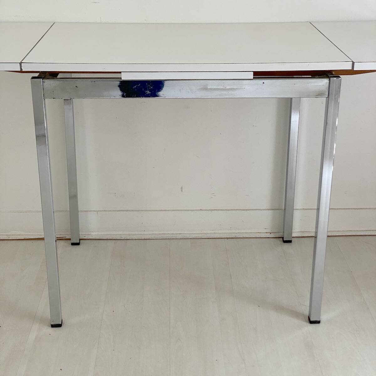 Vintage 1970s white formica extending table