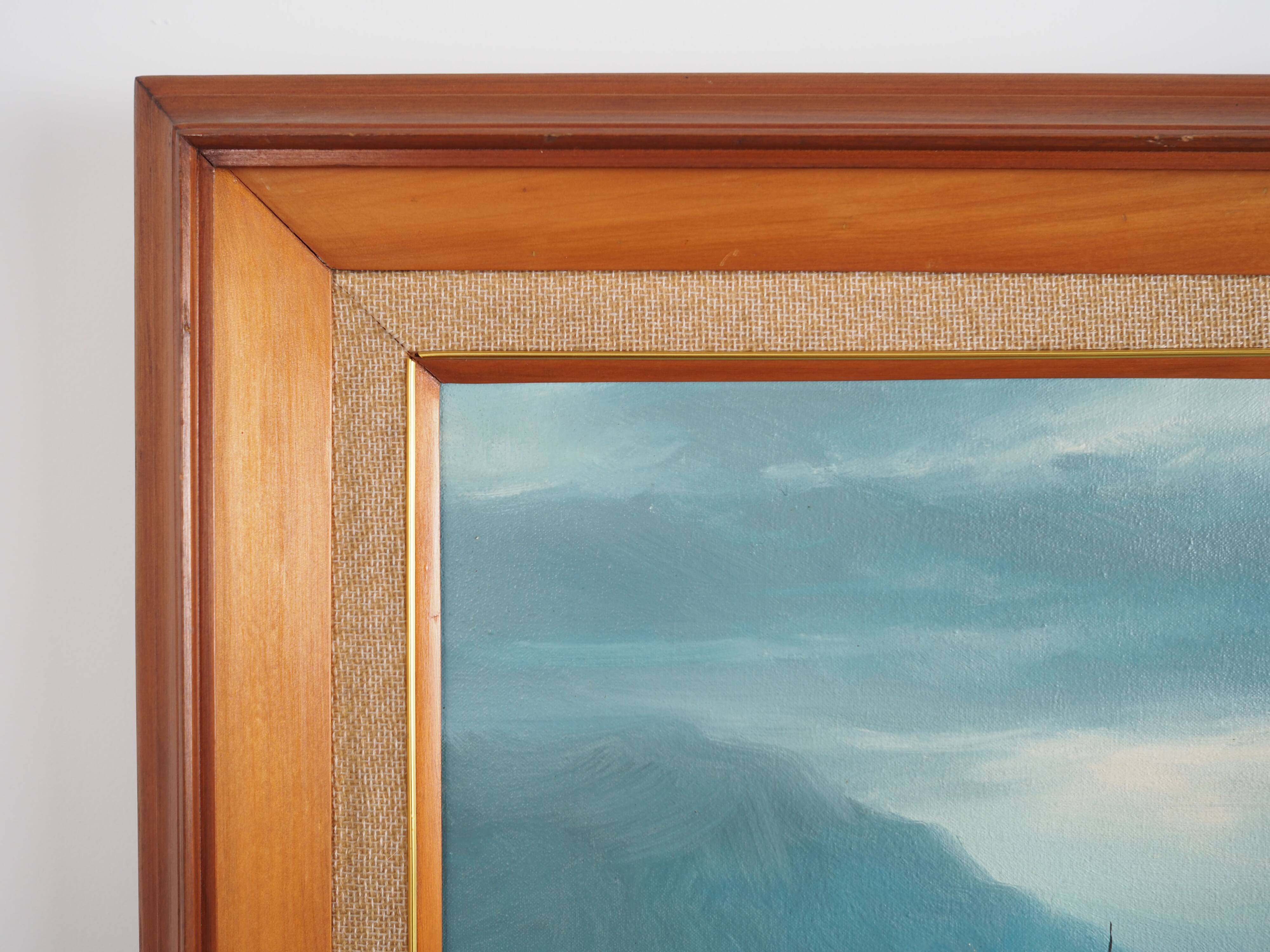 Painting „The Night Fishing”, Scandinavian design, 1970s