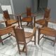 Suite de 6 fauteuils en noyer début XXeme