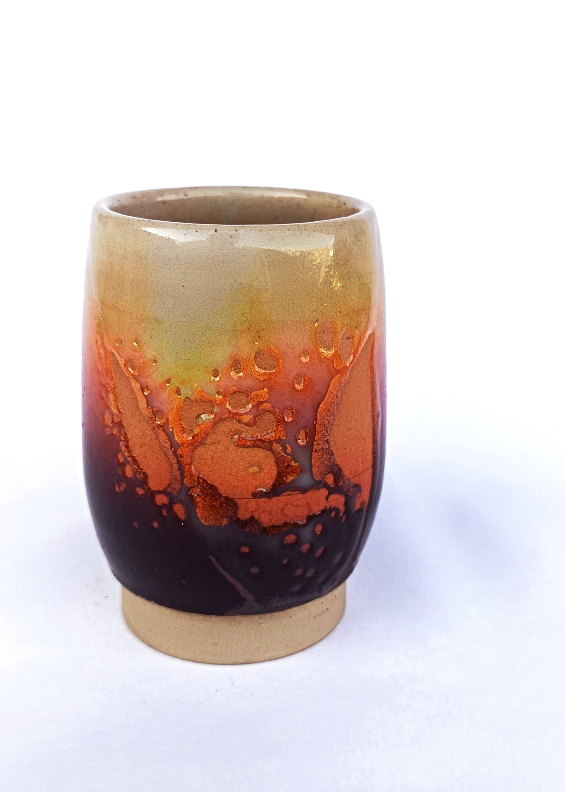 Bowl made of stoneware with volcanic glaze