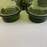 Set de 8 verres gobelets 1960 en verre vert