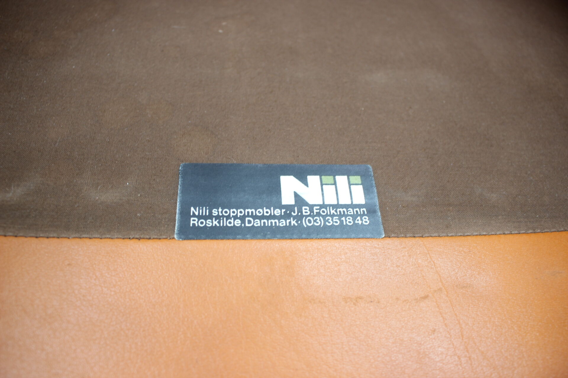 1970s leather swivel armchair by Nili Stoppmobler, Denmark