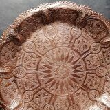 Chiseled copper dish