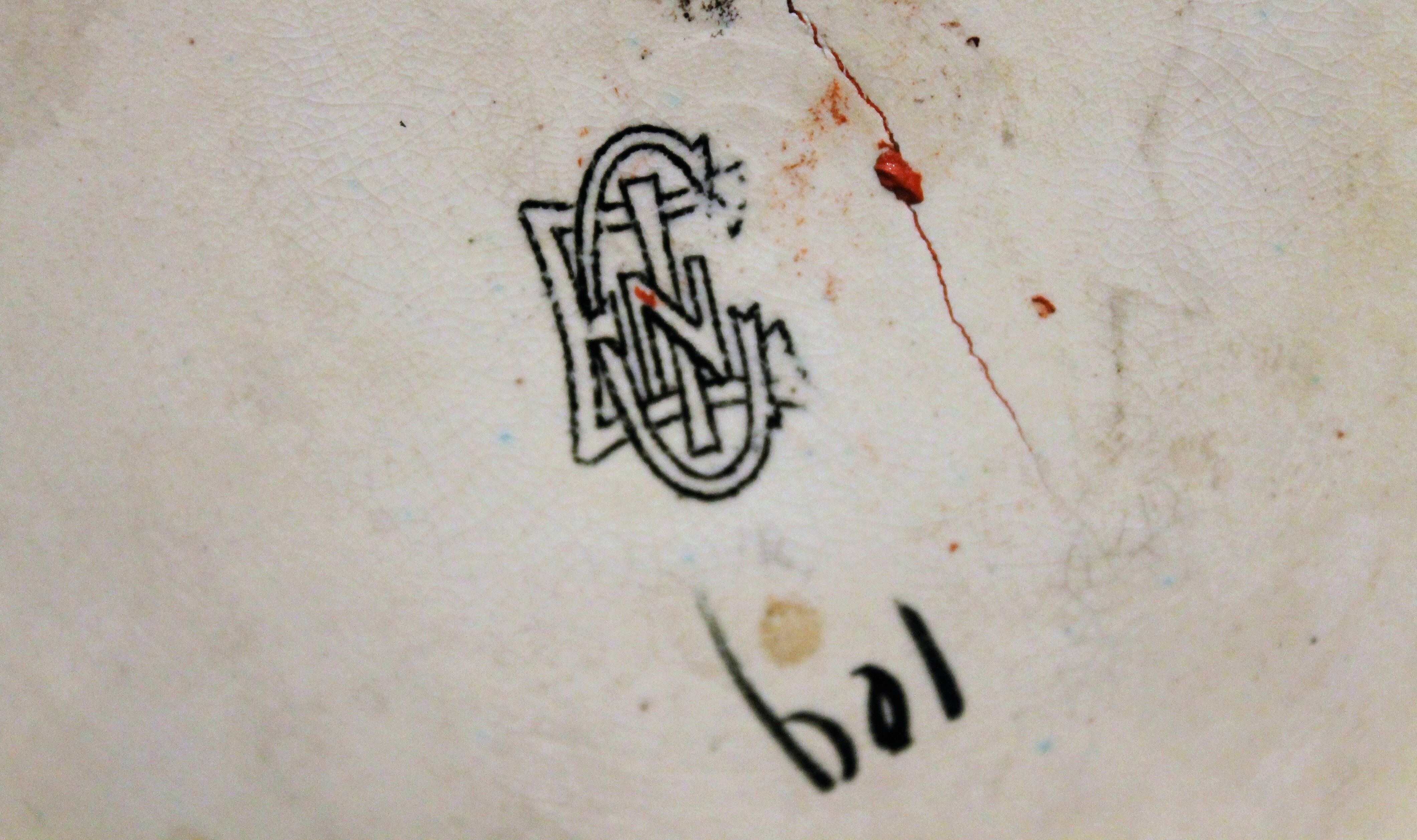 Gien ceramic lamp 19th century