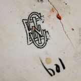 Gien ceramic lamp 19th century