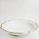 Antique shallow dish in gilded porcelain, Tirschenreuth, Bavaria, late 19th century.