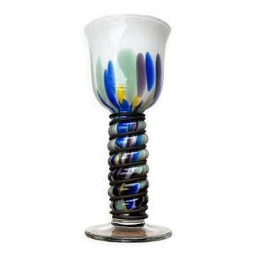 Gobelet postmoderne en métal et verre d'art par Hans Jürgen Richartz pour la collection d'art Richartz, années 1980