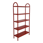 Etagère sur pieds tubulaire rouge, 1980