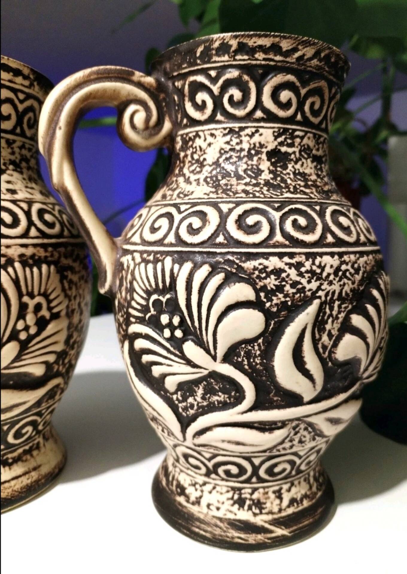 Paire de pichets, vases vintage Bay Keramik 671-20 – West Germany