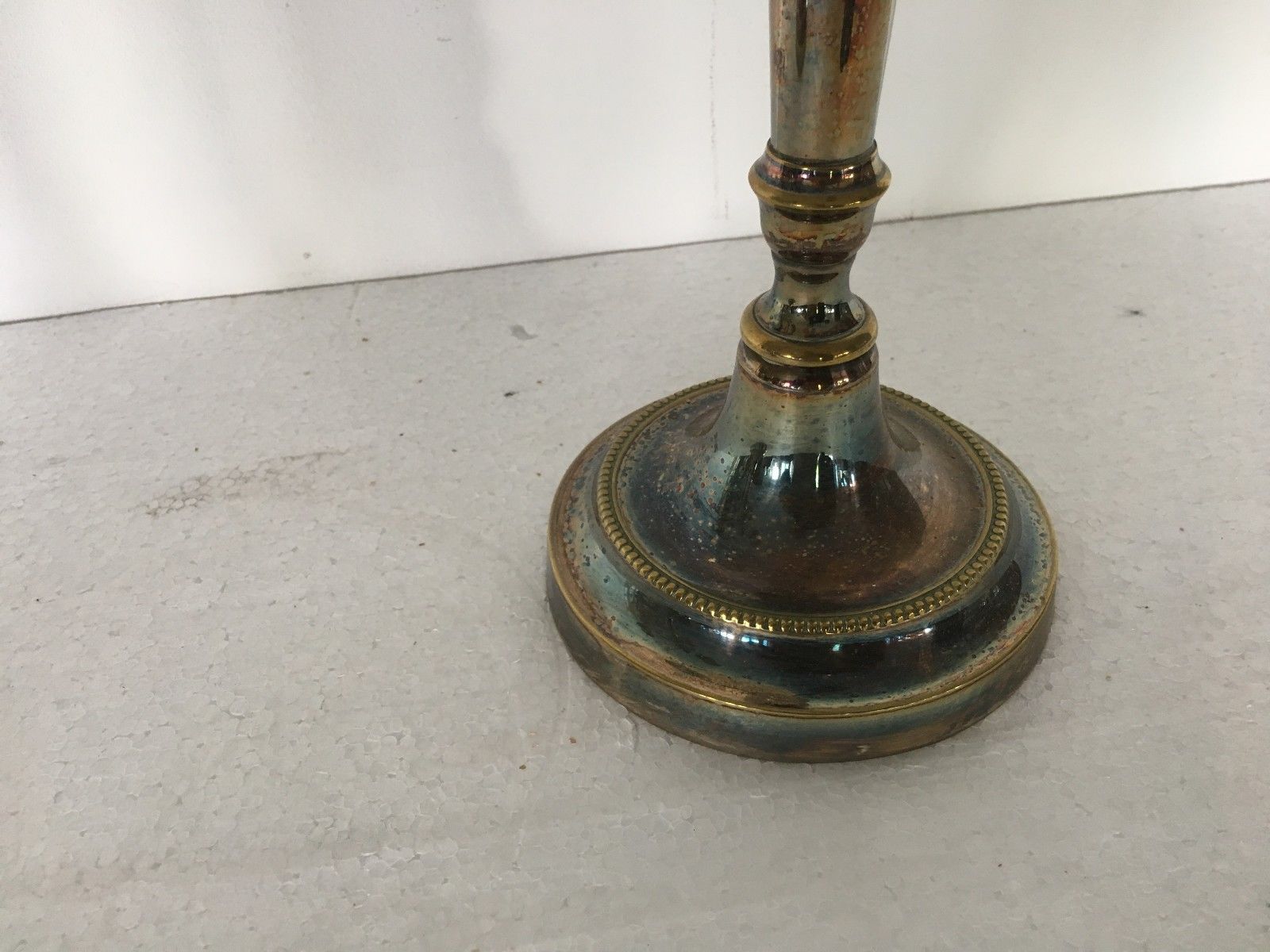 Pair of Louis XVI style in silver bronze candelabra