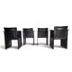 Arrben Solaria leather dining chairs, set of 4 by Tito Agnoli, 1970