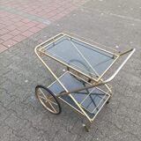 Servant's service with foldable wheels vintage gilded