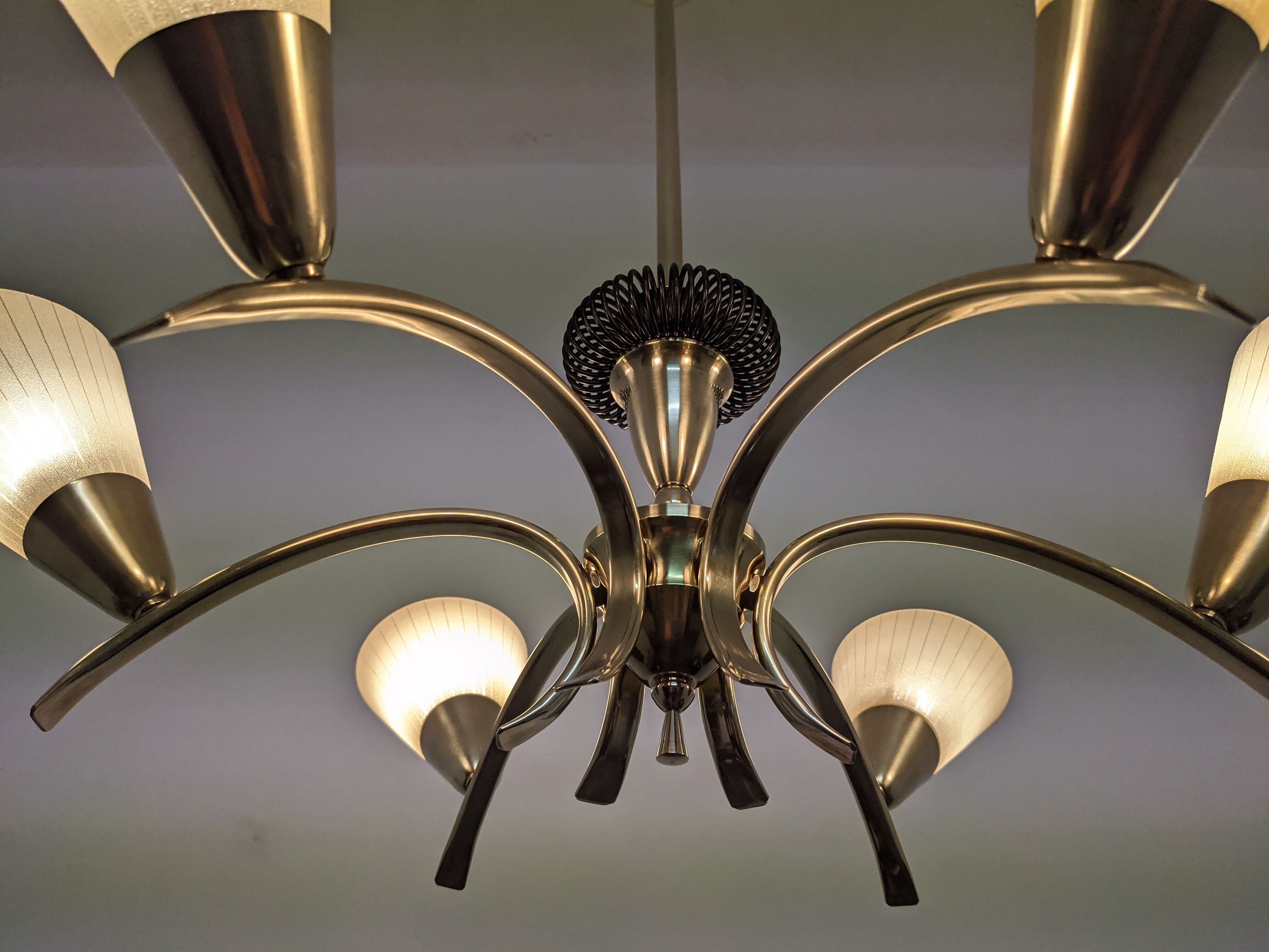 Brass chandelier from the 50s/60s