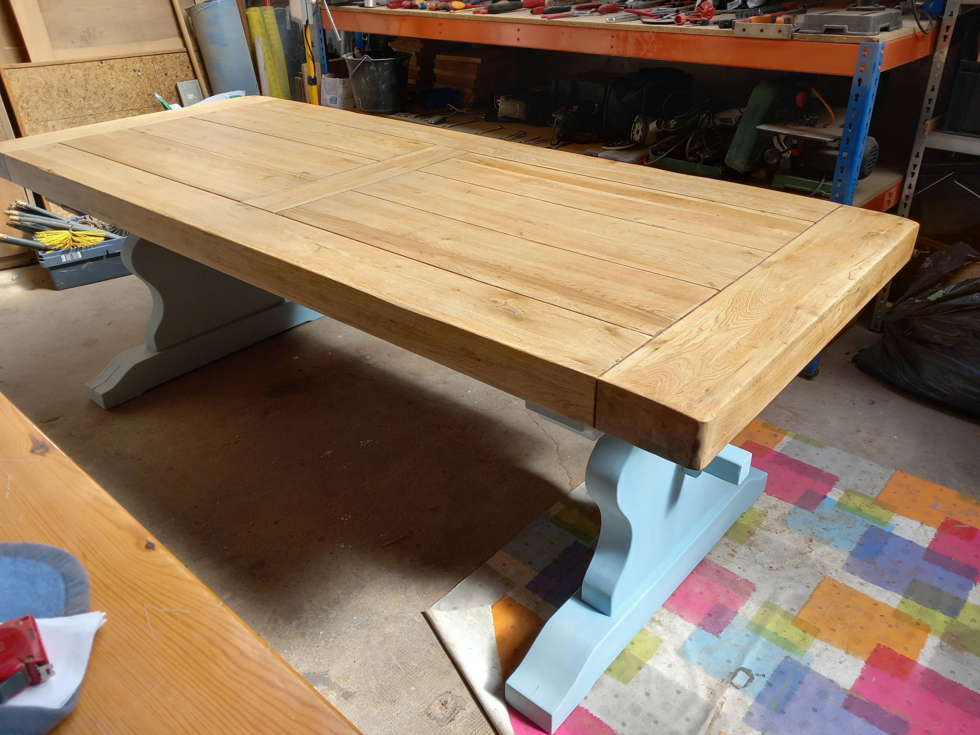 Table de ferme en chêne massif