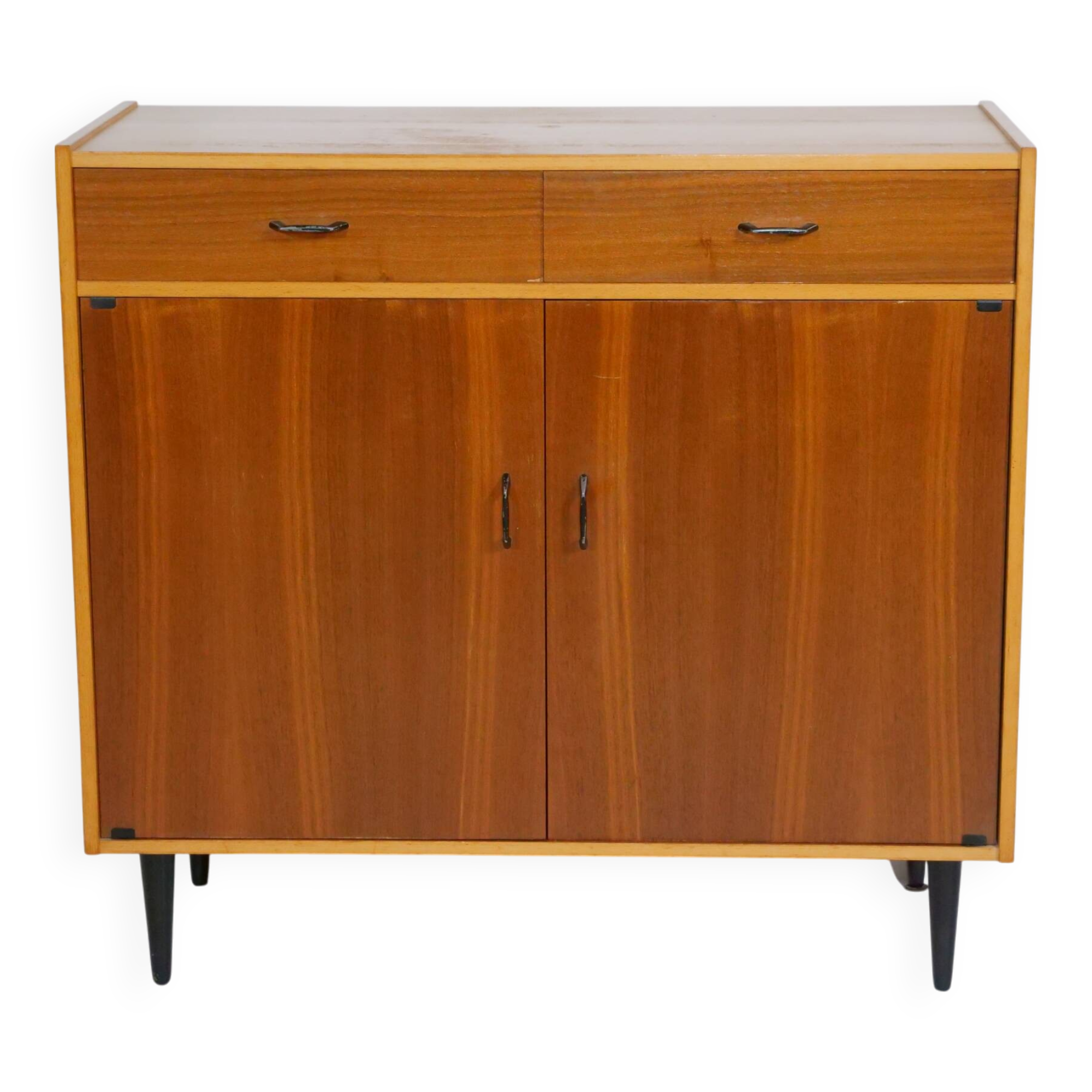 Commode en teck buffet vintage années 60 armoire meuble à chaussures