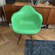 Ray and Charles Eames Fibreglass Arm Shell Dowel Chair Green
