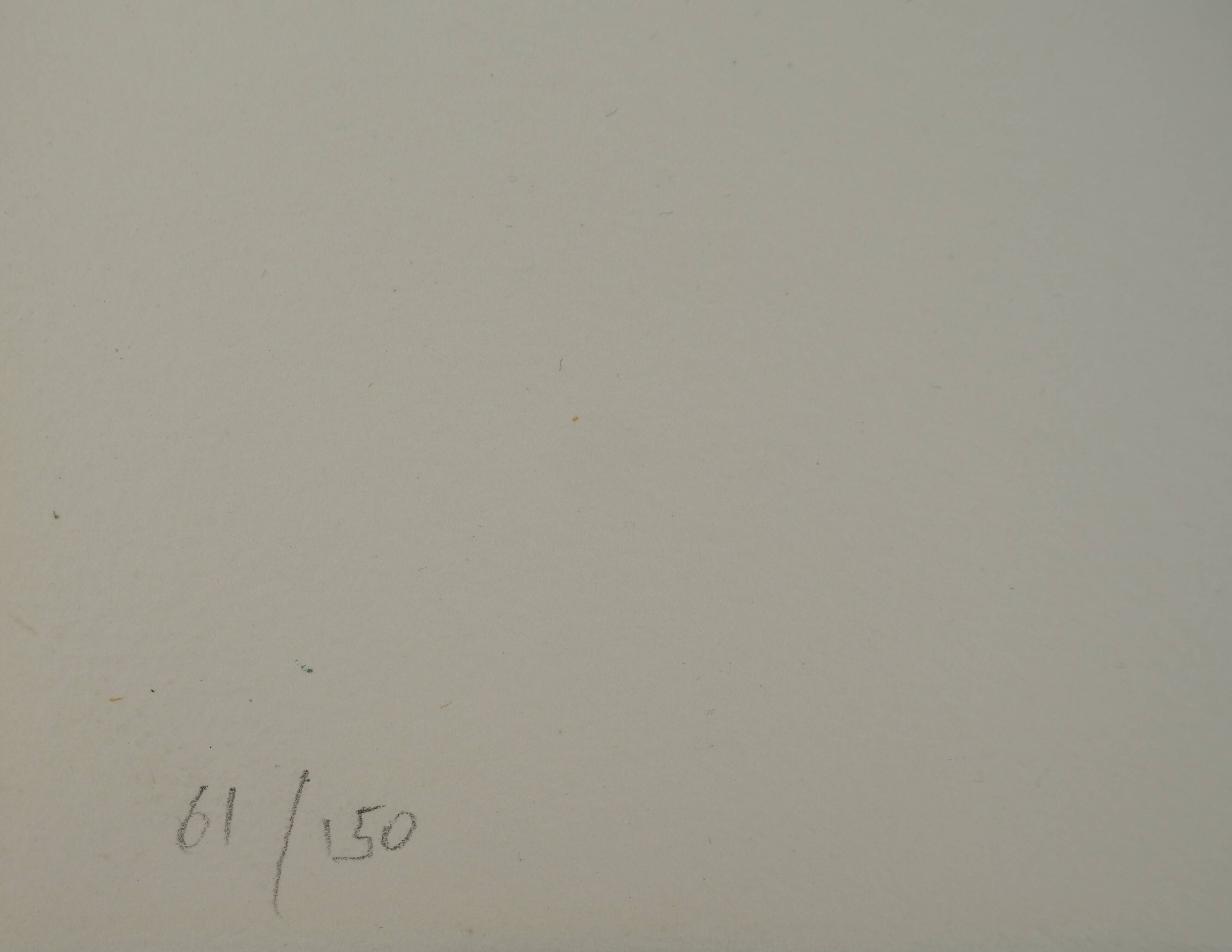 Utagawa Hiroshige: Japan, Suijin Shrine and Massaki on the Sumida River, signed lithograph.