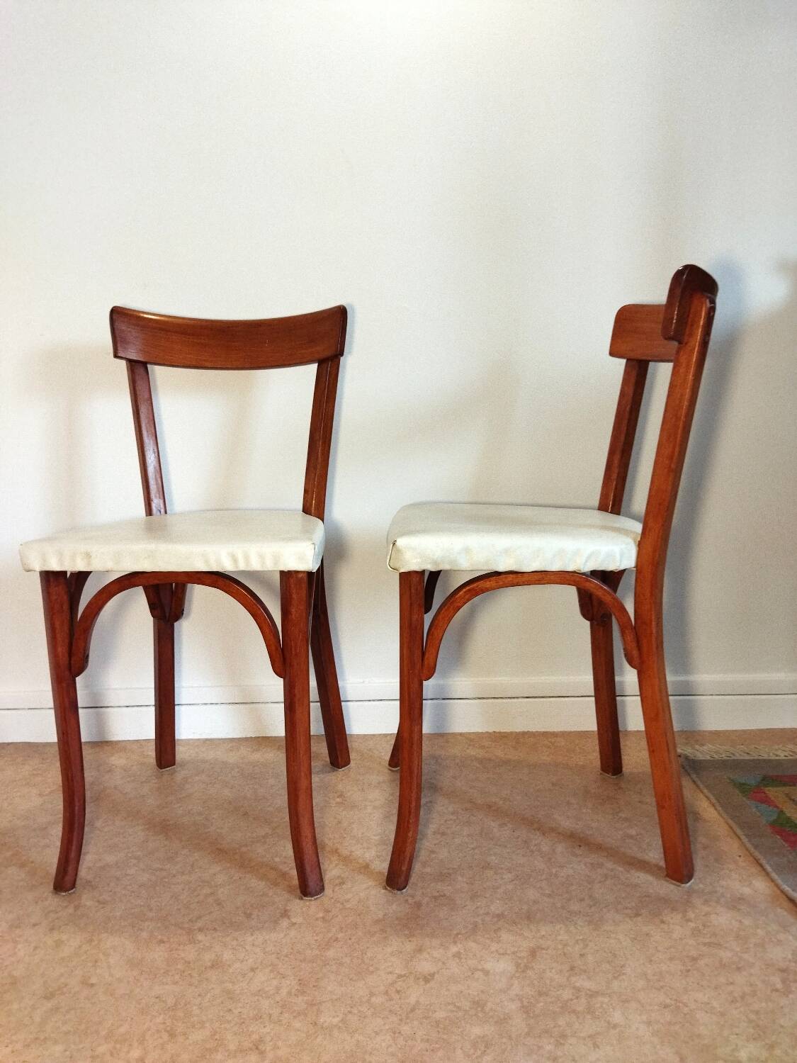 Pair of Baumann bistro chairs