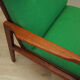 Teak green armchair, Danish design, 1970s, production: Denmark