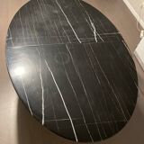 Oval marble dining table