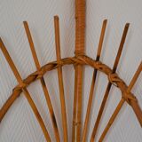 Rattan angle shelf vintage 70s