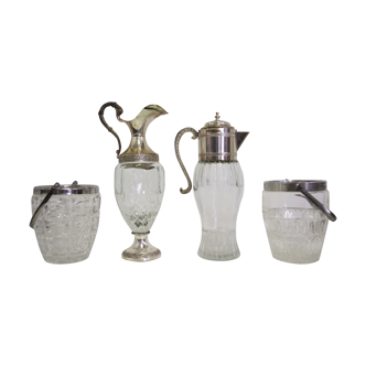 Glass pitchers, 1960s, set of 4
