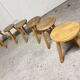 Mid-century wooden tripod stool