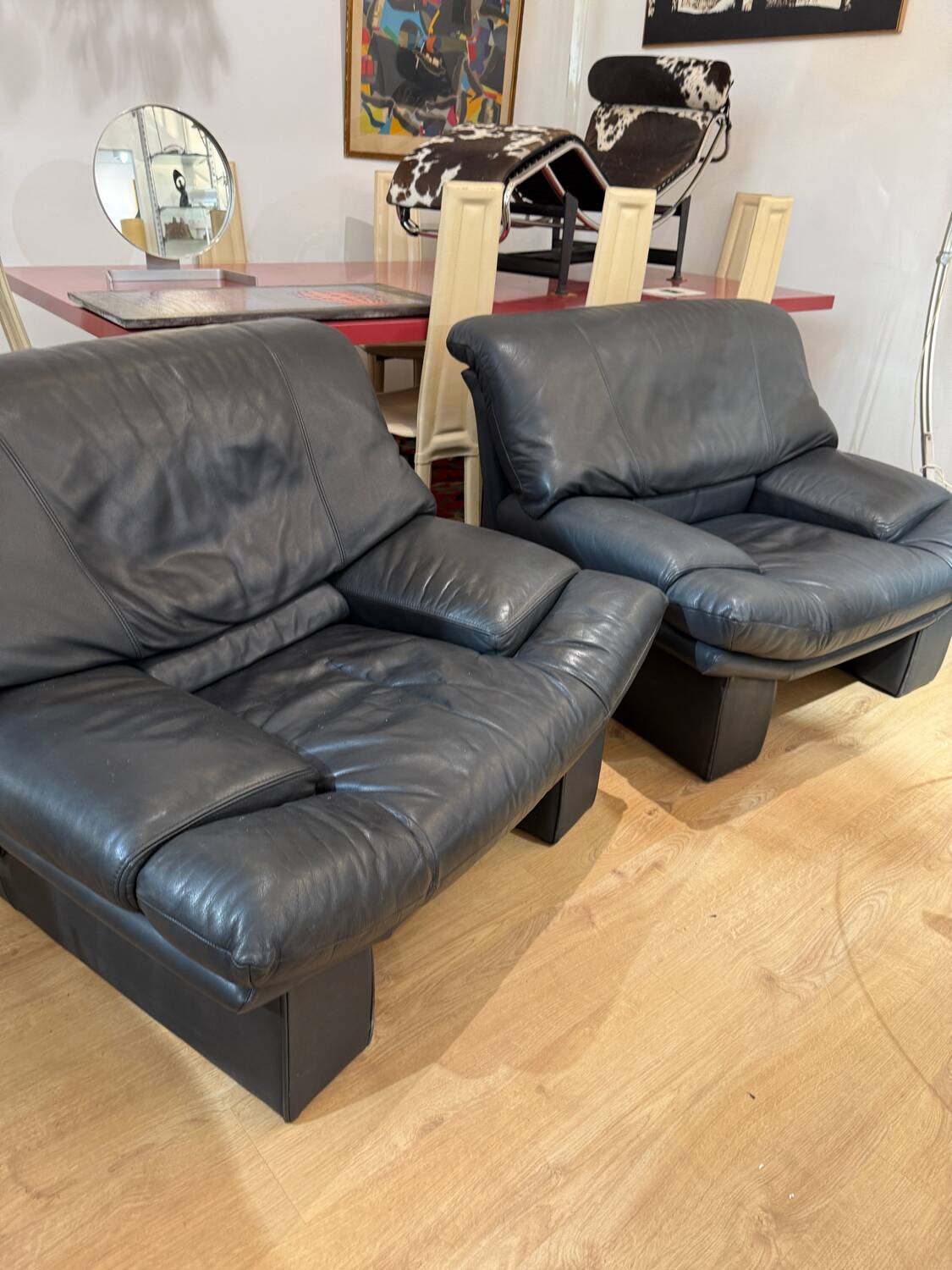 Pair of armchairs, Nicoletti Salotti, 1980, Italy