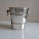 Vintage ice or champagne bucket in silver metal