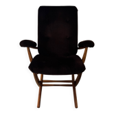 Fauteuil vintage de style scandinave, inclinaison réglable