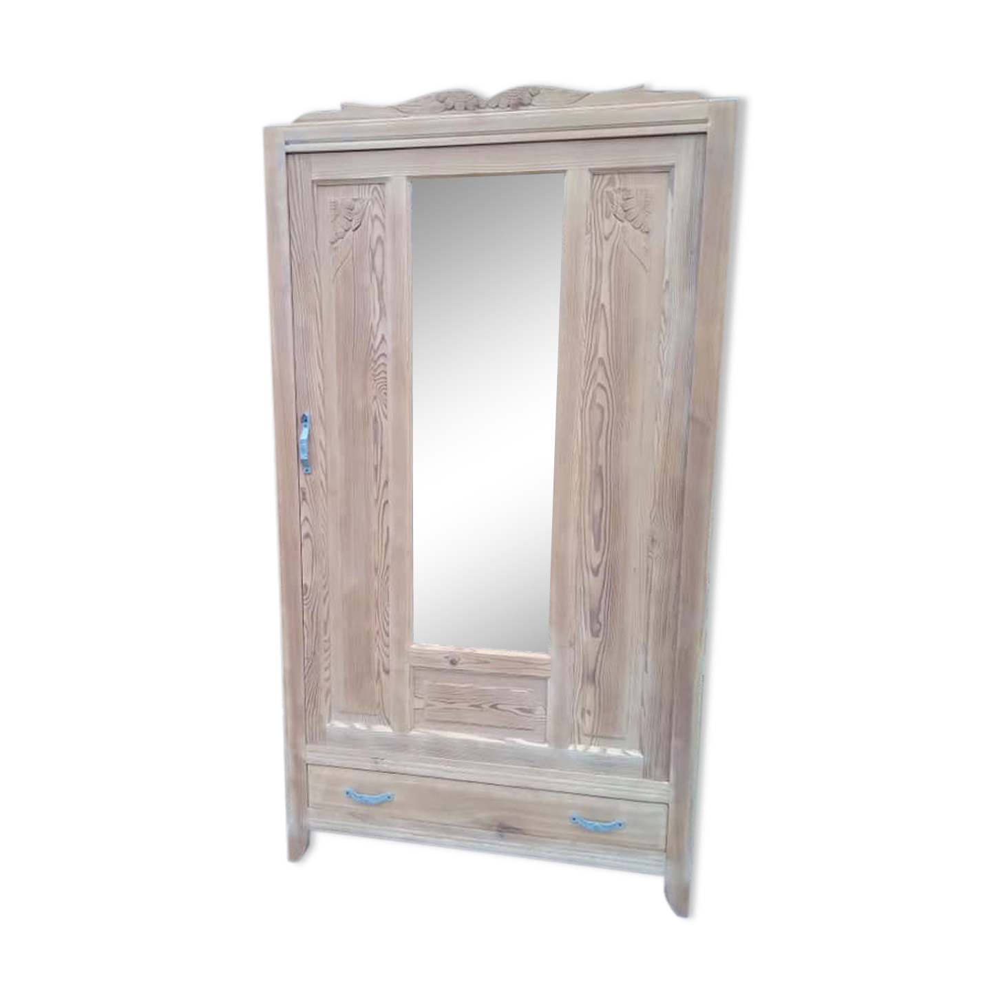 Art Deco cabinet raw wood
