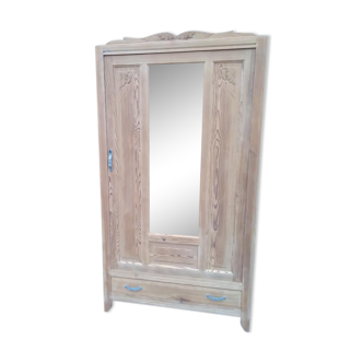 Art Deco cabinet raw wood