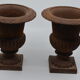 Pair of cast iron Medici vases