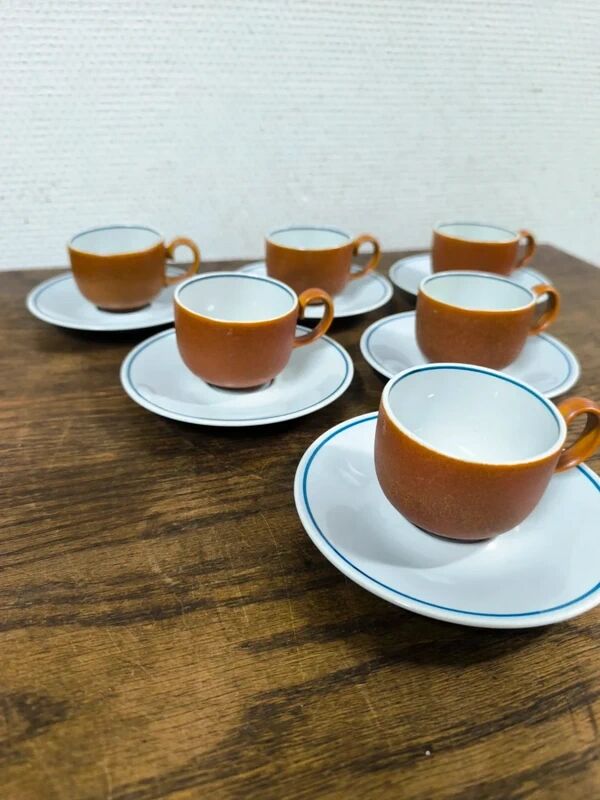 Ensemble de 6 tasses + sous tasse Villeroy et Boch Chekiang