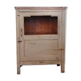 Old cabinet in original grey-blue patina Burmese teak